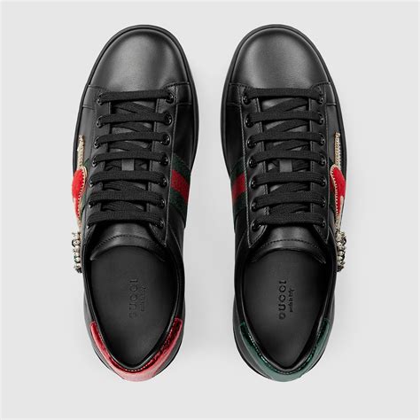 gucci new ace embroidered leather trainers|Gucci ace trainers sale.